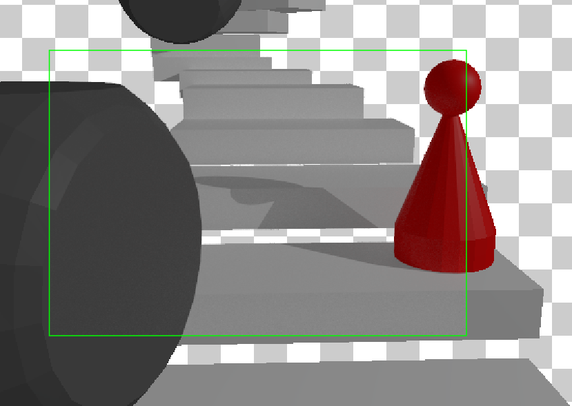 Path-traced 3D scene in Paintapp