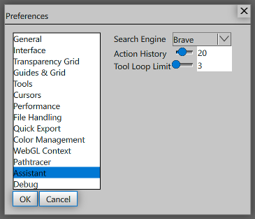Assistant preferences