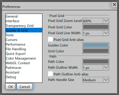 Guides and Grid preferences